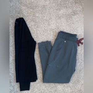 MEDIUM FIG scrubs. Slight stain on pants